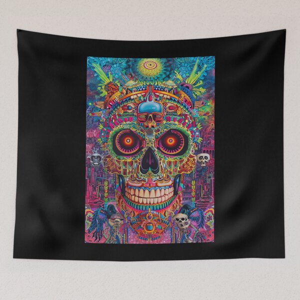 Item preview, Trippy South American Sacred Skull designed and sold by Psyberspace.