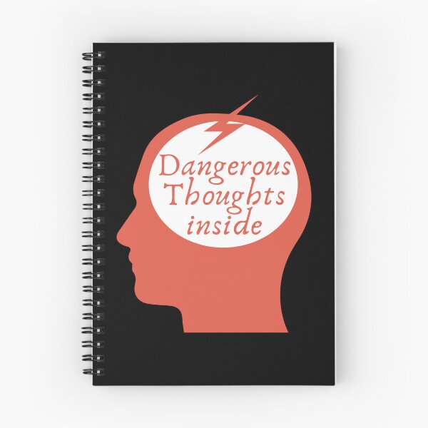 Item preview, Mindful Warning: Dangerous Thoughts inside designed and sold by SmartDesignByBB.