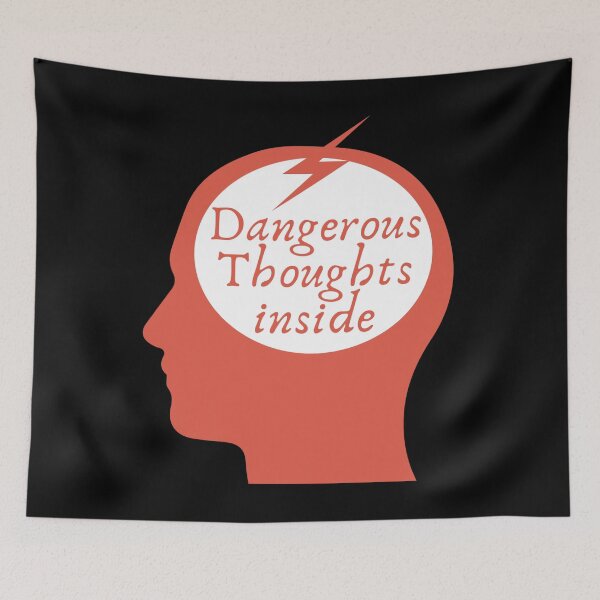 Item preview, Mindful Warning: Dangerous Thoughts inside designed and sold by SmartDesignByBB.