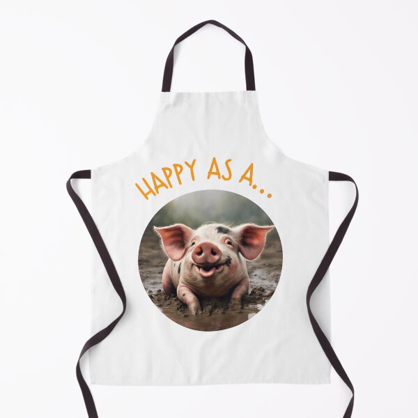 Item preview, Cute Cartoon Pig In Mud. Adorable Happy As A Pig Quote designed and sold by Cuteanimalgifts.