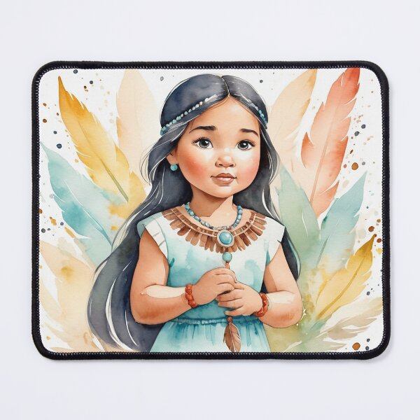 Item preview, Watercolor cute baby Pocahontas designed and sold by Te Amo.