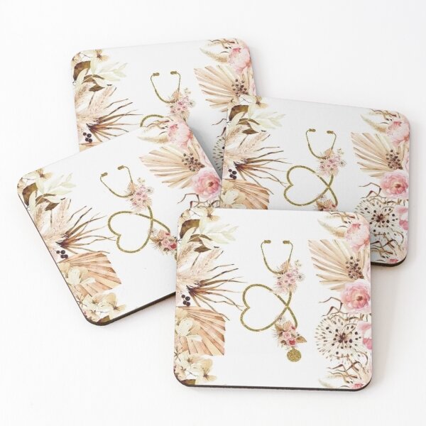 Item preview, Pink Floral Nurses Stethoscope designed and sold by Compass and a Camera.