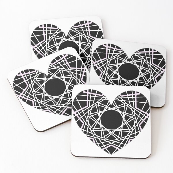 Item preview, The heart graphic contains numerous angled lines. designed and sold by MigWhimsy.