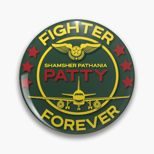 Item preview, Fighter Forever Pilot Badge | Patty | Hrithik Roshan designed and sold by Kayenaat Khan.