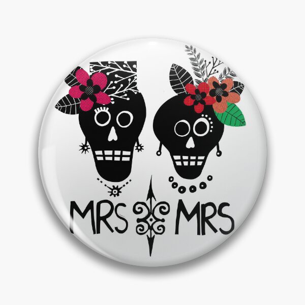 Item preview, Mrs and Mrs Wedding Skulls designed and sold by Sheree Burlington.