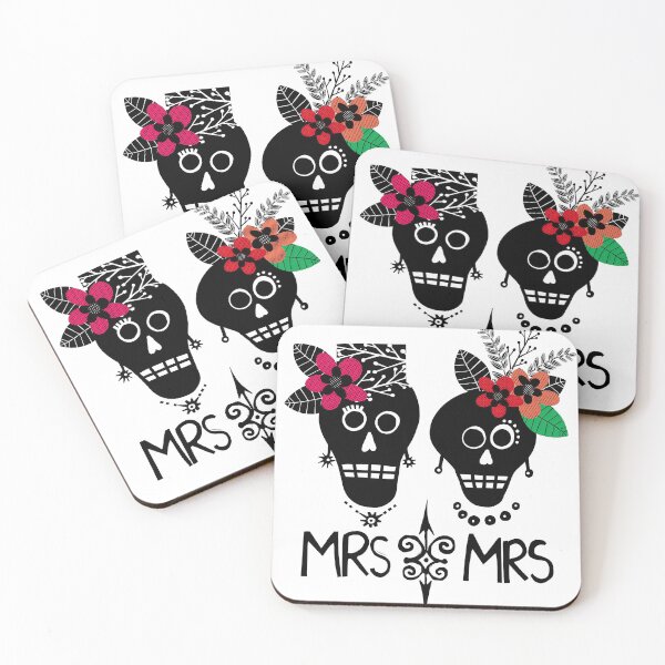 Item preview, Mrs and Mrs Wedding Skulls designed and sold by Sheree Burlington.