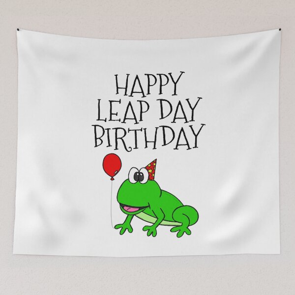 Item preview, Happy Leap Day Birthday Frog 29th February designed and sold by doodlerob.