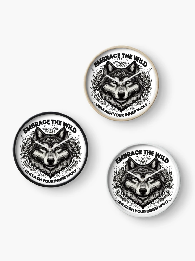 Thumbnail 3 of 4, Clock, Wolf designed and sold by Rui Fernandes.