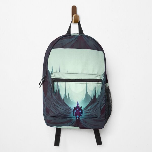 Item preview, Mysterious figure amidst towering, jagged, darkened icy peaks. designed and sold by ArtComixHaven.