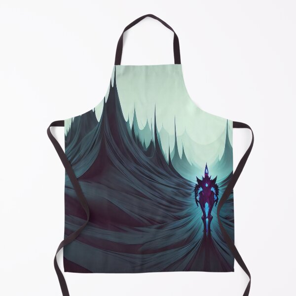 Item preview, Mysterious figure amidst towering, jagged, darkened icy peaks. designed and sold by ArtComixHaven.
