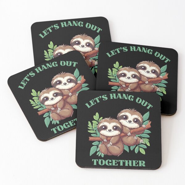Item preview, Let's Hang Out Together - Sloth Couple designed and sold by Kawaii-n-Spice.