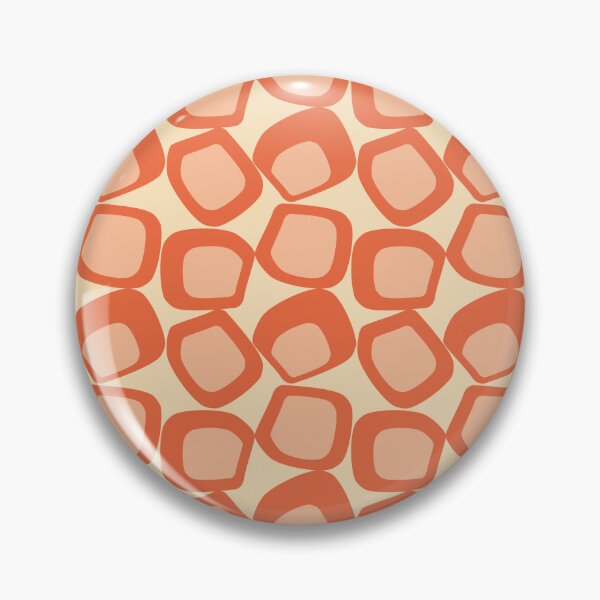 Item preview, Mid Century Modern Funky Shapes Peach, Orange designed and sold by trdstudio.