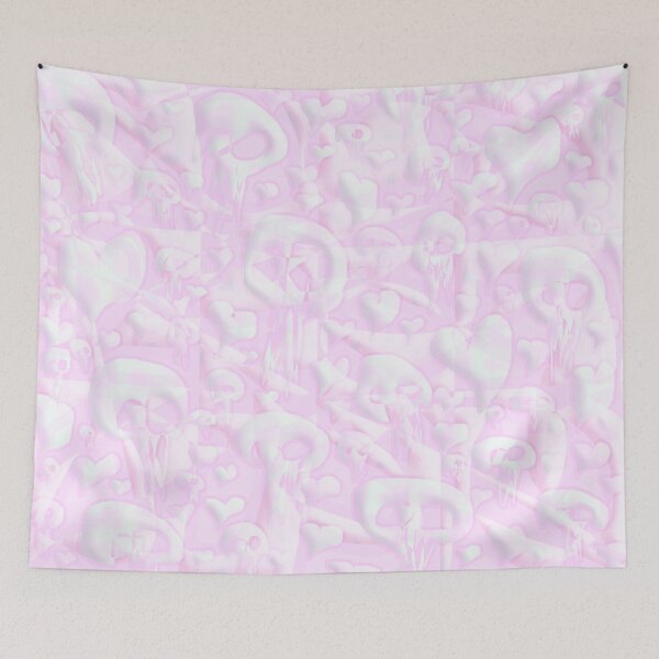 Item preview, Skulls and Hearts (Pale Pink) designed and sold by skullbal.