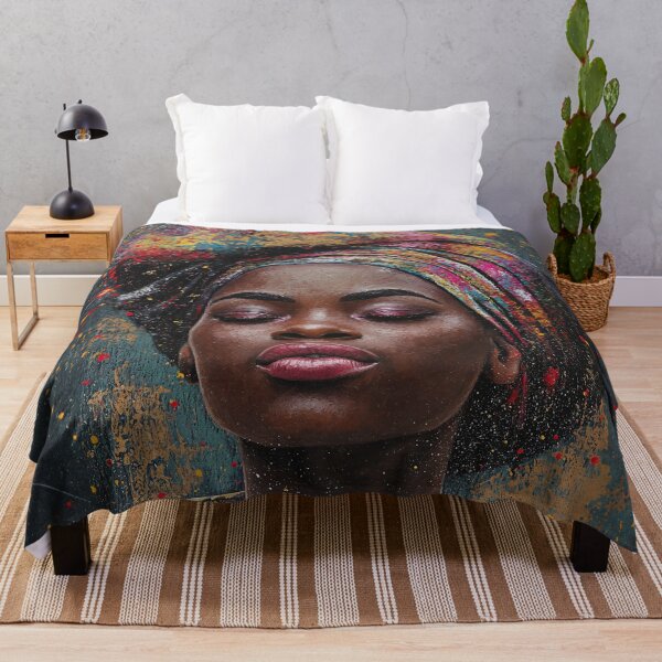 Item preview, Woman with colorful head wrap designed and sold by VUK VESOVIC.