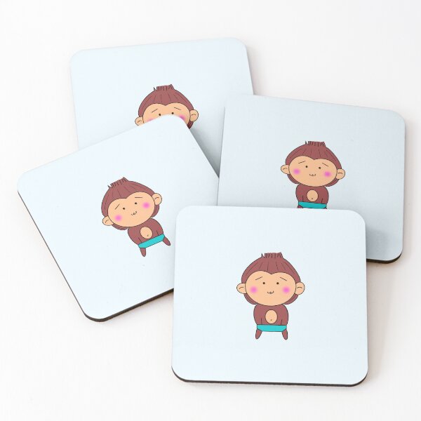 Item preview, a shy cute monkey designed and sold by monkey-choi.