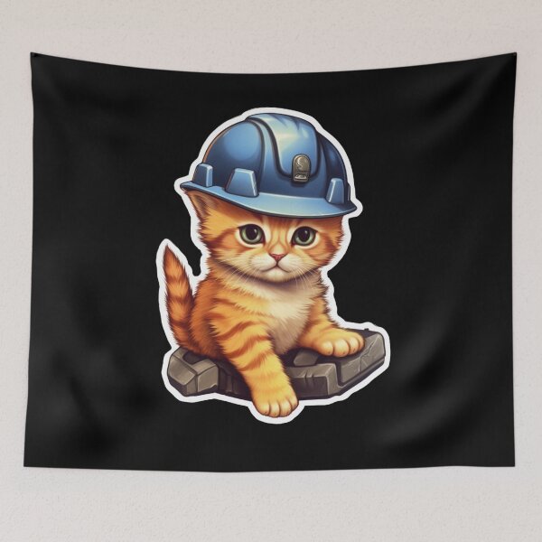 Item preview, Paws & Helmets - Catswithhardhats designed and sold by LuNkyRose.