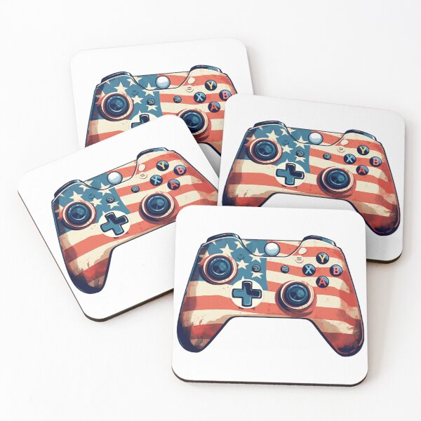 Item preview, American Gaming Pad Sticker designed and sold by NicolasGlowArt.