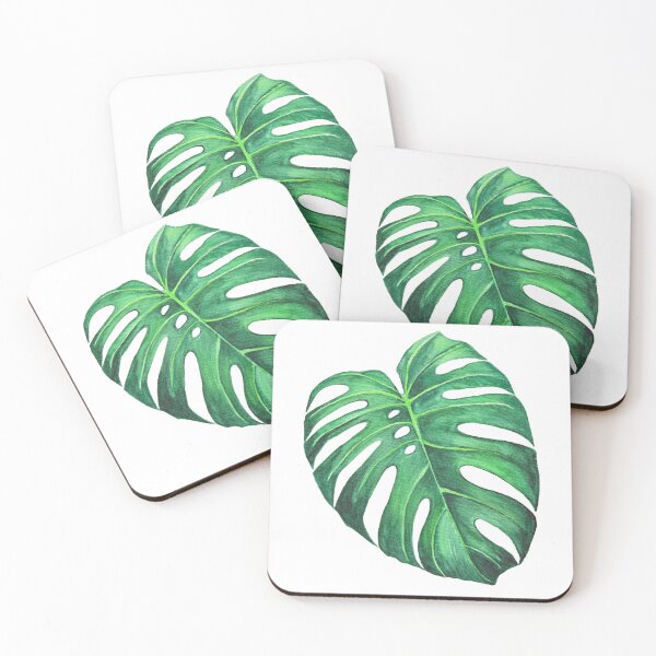 Item preview, Monstera leaf tropical watercolor illustration designed and sold by Wolshebnaja.
