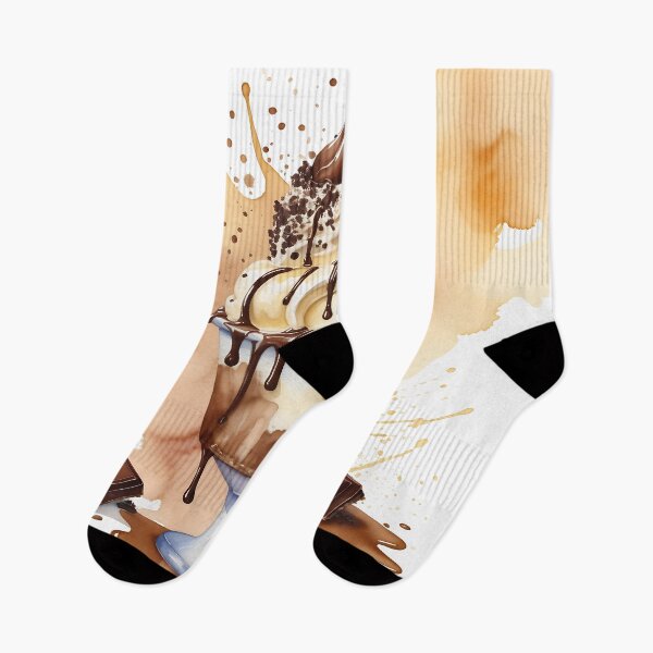 Item preview, Watercolor, Vanilla ice cream and liquid chocolate designed and sold by IAmagineFR.