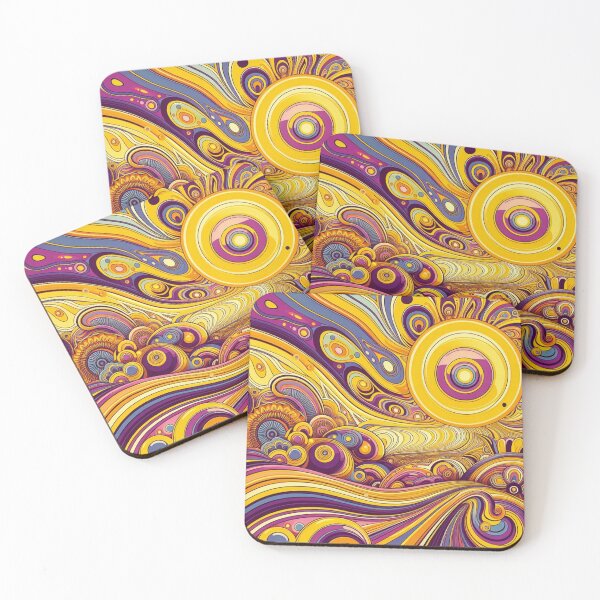 Item preview, Psychedelic Yellow & Purple Swirls designed and sold by ollie-shop.