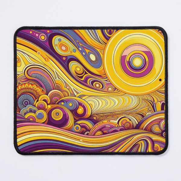 Item preview, Psychedelic Yellow & Purple Swirls designed and sold by ollie-shop.