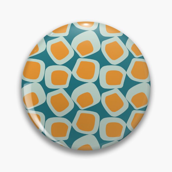 Item preview, Mid Century Modern Funky Shapes Teal, Aqua, Orange designed and sold by trdstudio.