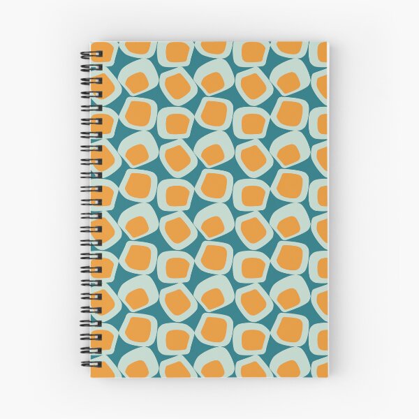 Item preview, Mid Century Modern Funky Shapes Teal, Aqua, Orange designed and sold by trdstudio.