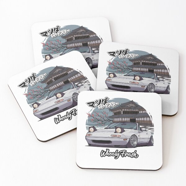 Item preview, White Mazda MX5 Japanese Style Design - WheelyFresh designed and sold by Wheelyfresh.
