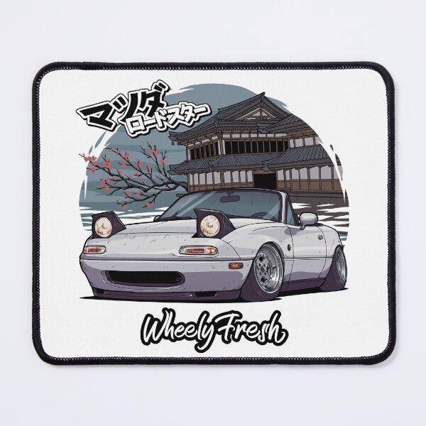 Item preview, White Mazda MX5 Japanese Style Design - WheelyFresh designed and sold by Wheelyfresh.
