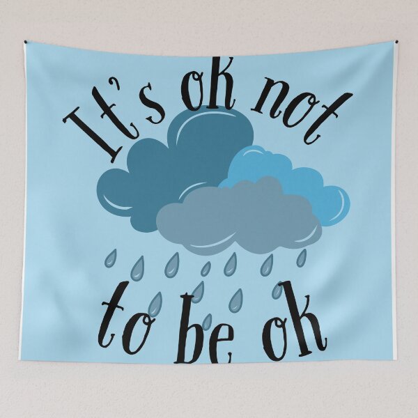Item preview, It's Okay Not to Be Okay Therapy Pillow for Mental Struggles  designed and sold by FreedByJesus.