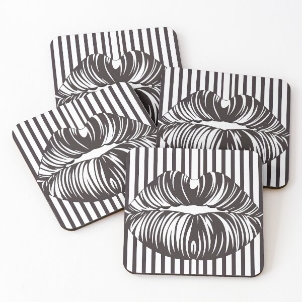 Item preview, Black and white lips designed and sold by M-Y-A-R-T-.