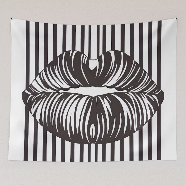 Item preview, Black and white lips designed and sold by M-Y-A-R-T-.