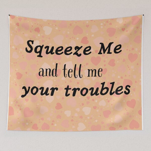 Item preview, Squeeze Me and Tell Me Your Troubles Therapy Pillow for Mental Struggles  designed and sold by FreedByJesus.