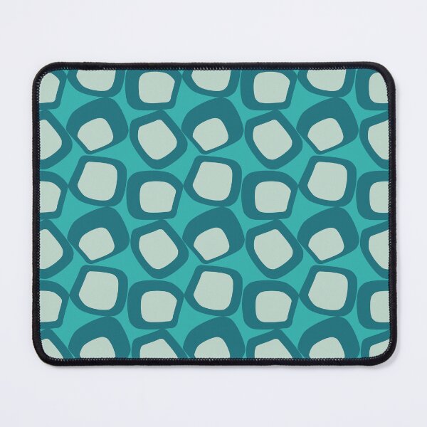 Item preview, Mid Century Modern Funky Shapes Teal, Aqua designed and sold by trdstudio.