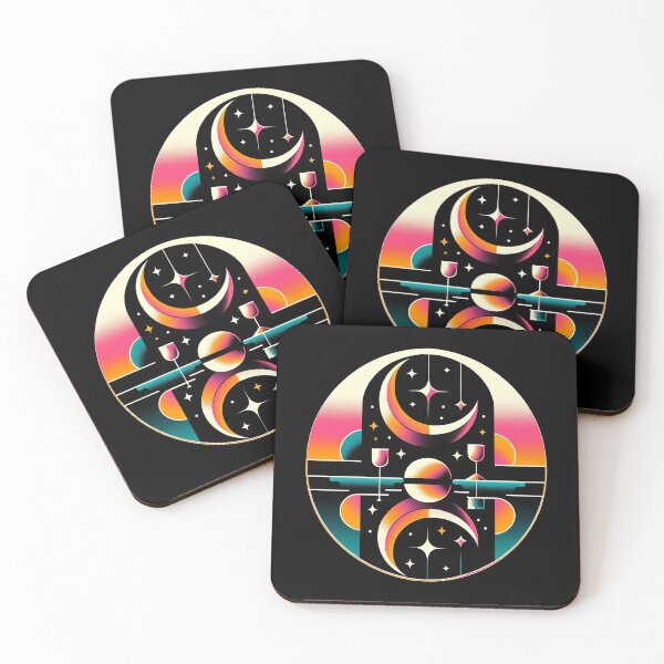 Item preview, Cosmic Celebration with Glasses of Wine designed and sold by johnnycreidy.