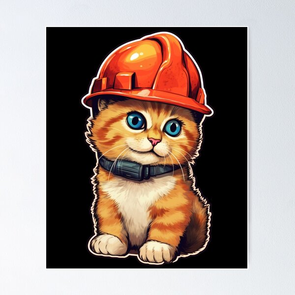 Item preview, Paws & Helmets - Catswithhardhats designed and sold by LuNkyRose.