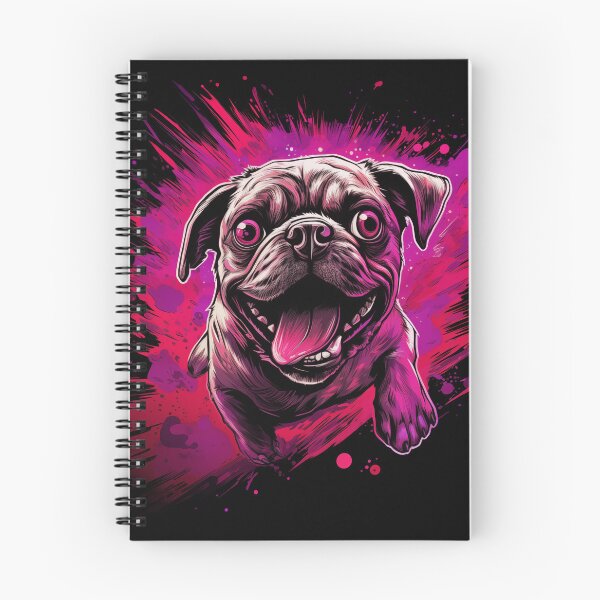 Item preview, Exciting cute running Pug dog with his tongue out designed and sold by OdinsBigBeard.