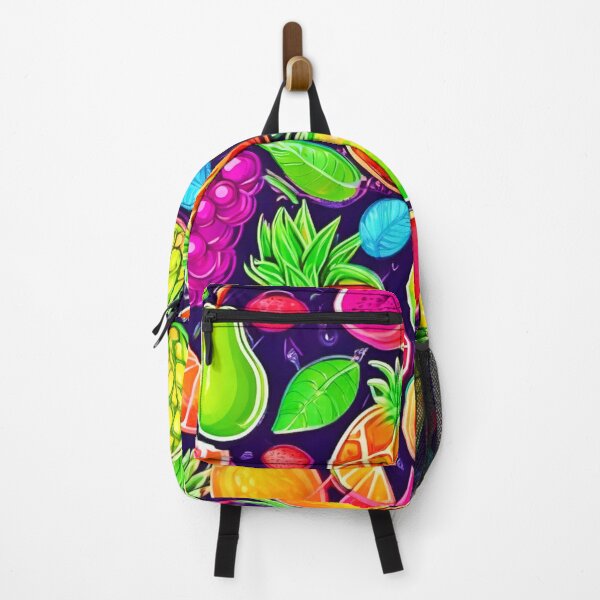 Item preview, Neon Fruit Burst Pattern designed and sold by Health And Fitness Posts e-Store.