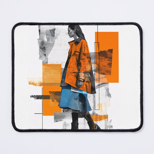 Artikelvorschau, Fashion Woman Street Style Blau Orange Kunstdruck entworfen und verkauft von VUK VESOVIC.