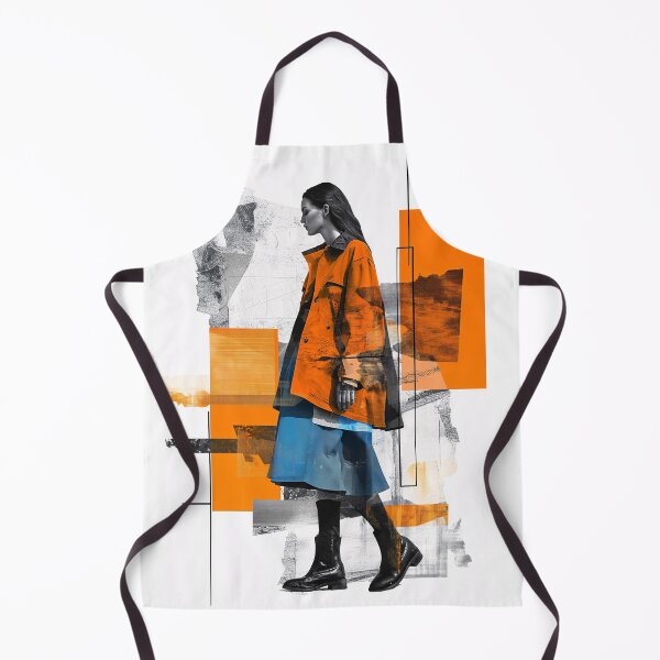 Artikelvorschau, Fashion Woman Street Style Blau Orange Kunstdruck entworfen und verkauft von VUK VESOVIC.