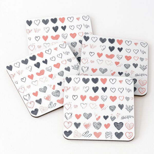 Item preview, Chic Doodle Heart Pattern designed and sold by HecoPhoto.