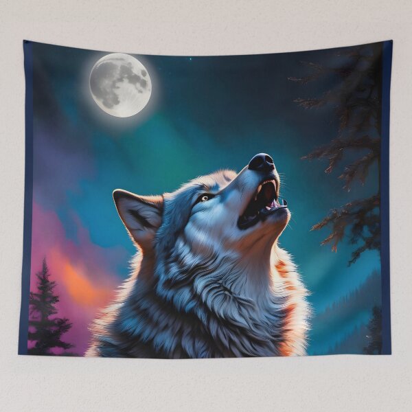 Item preview, Wolf Howling At The Moon designed and sold by AIncredible.
