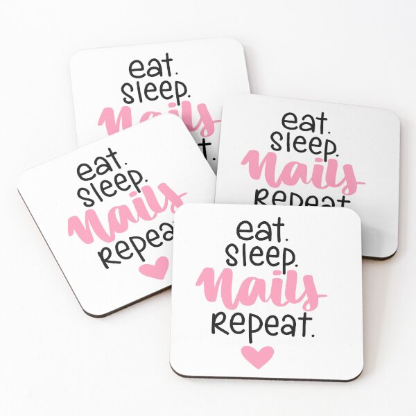 Item preview, Valentine's nails,Eat Sleep Nails Repeat Funny Quote For Girls  designed and sold by Design 91maji.