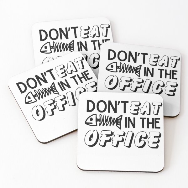 Item preview, Don't eat fish in the office Funny Office Rules designed and sold by CyberArtistOne.