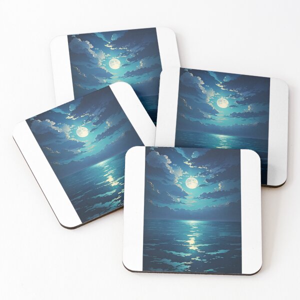 Item preview, Azure moon sea stillness moonlight beautiful  designed and sold by Akshay Pokhunram.
