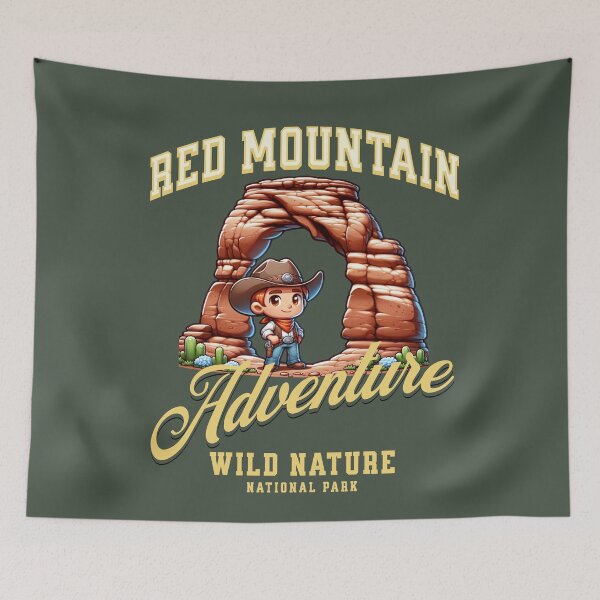 Item preview, Red mountain adventure – Solo traveler – Brave wilderness – Strange wilderness – Wilderness first aid – Wilderness therapy – Wilderness tour – Wilderness island. designed and sold by JansenGS.