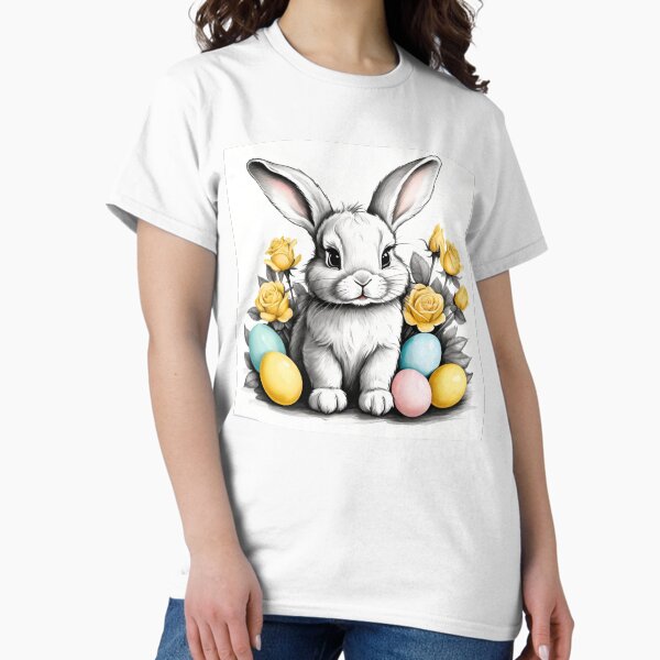 Item preview, Happy Easter - Easter bunny, Easter eggs and flowers V80 designed and sold by DreamingAwake1.