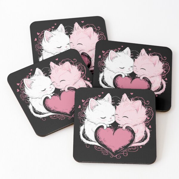 Item preview, Cats Valentines couples heart | Valentines day Cat designed and sold by KalicoDesignUS.