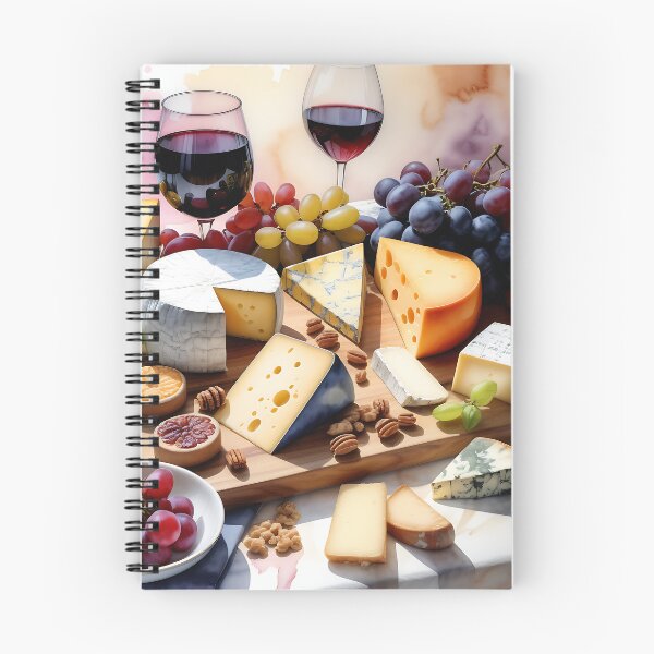 Item preview, Watercolor of a cheese platter designed and sold by IAmagineFR.