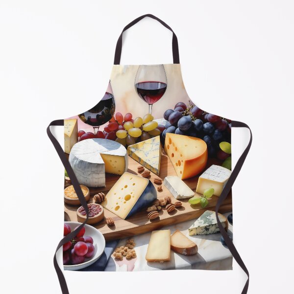 Item preview, Watercolor of a cheese platter designed and sold by IAmagineFR.